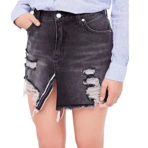 FREE PEOPLE Relaxed Denim Skirt